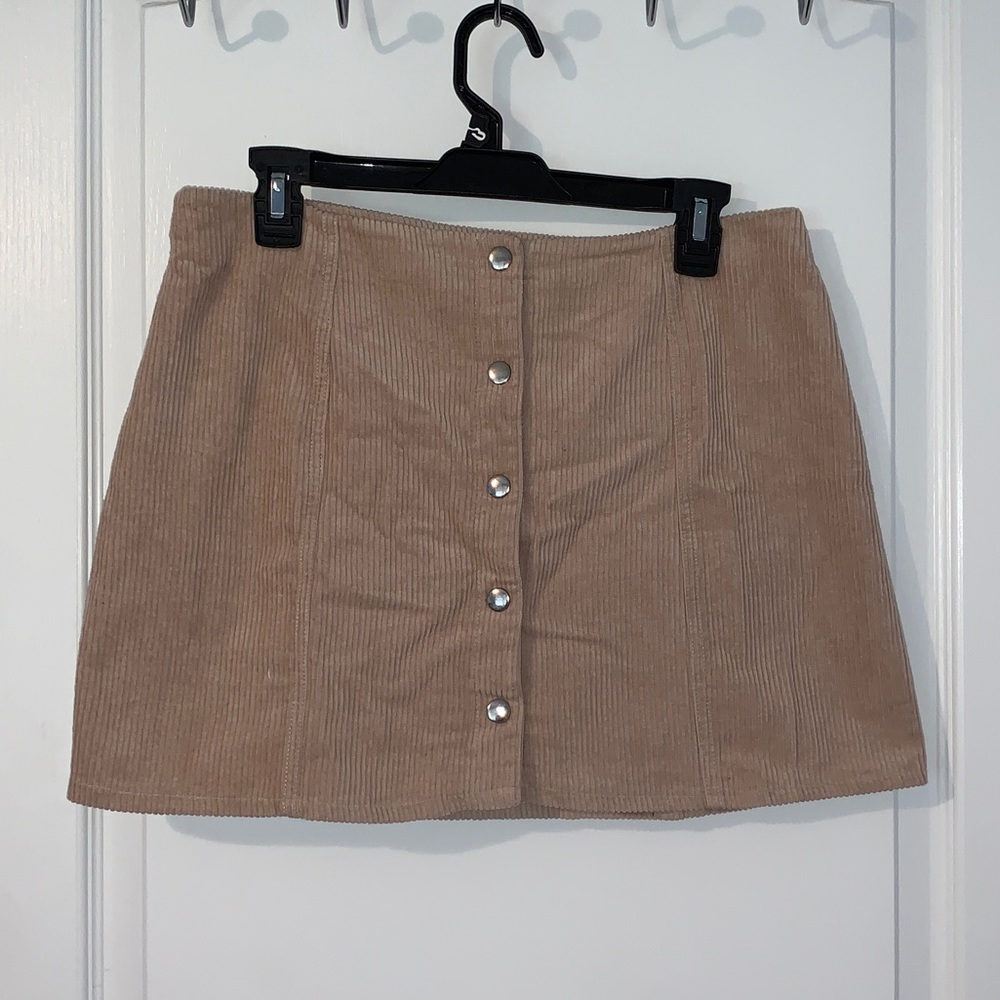 Tan Button Up Skirt